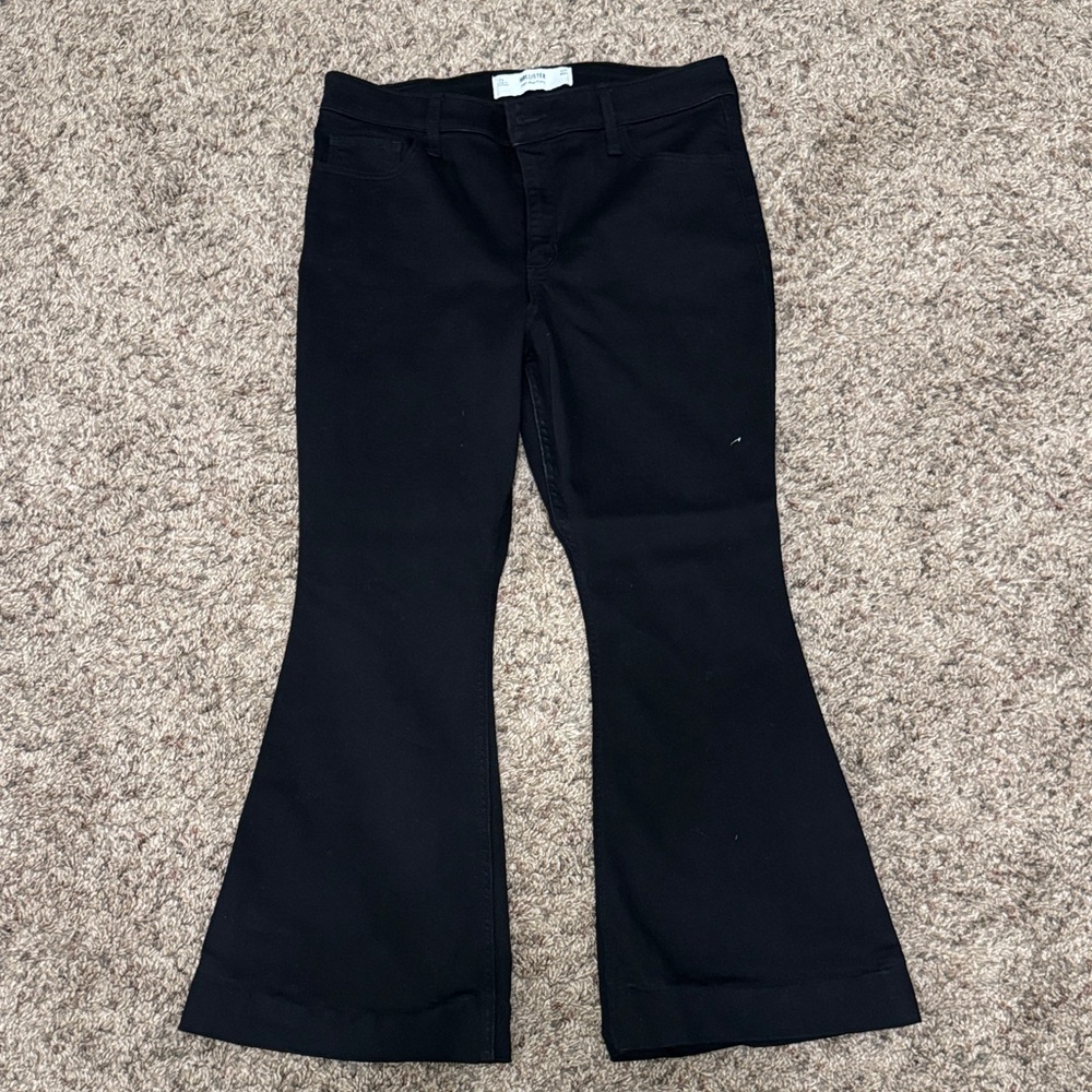 Hollister Women's High Rise Black Flare Jeans